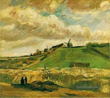 der Hügel von Montmartre mit Steinbruch Vincent van Gogh Ölgemälde